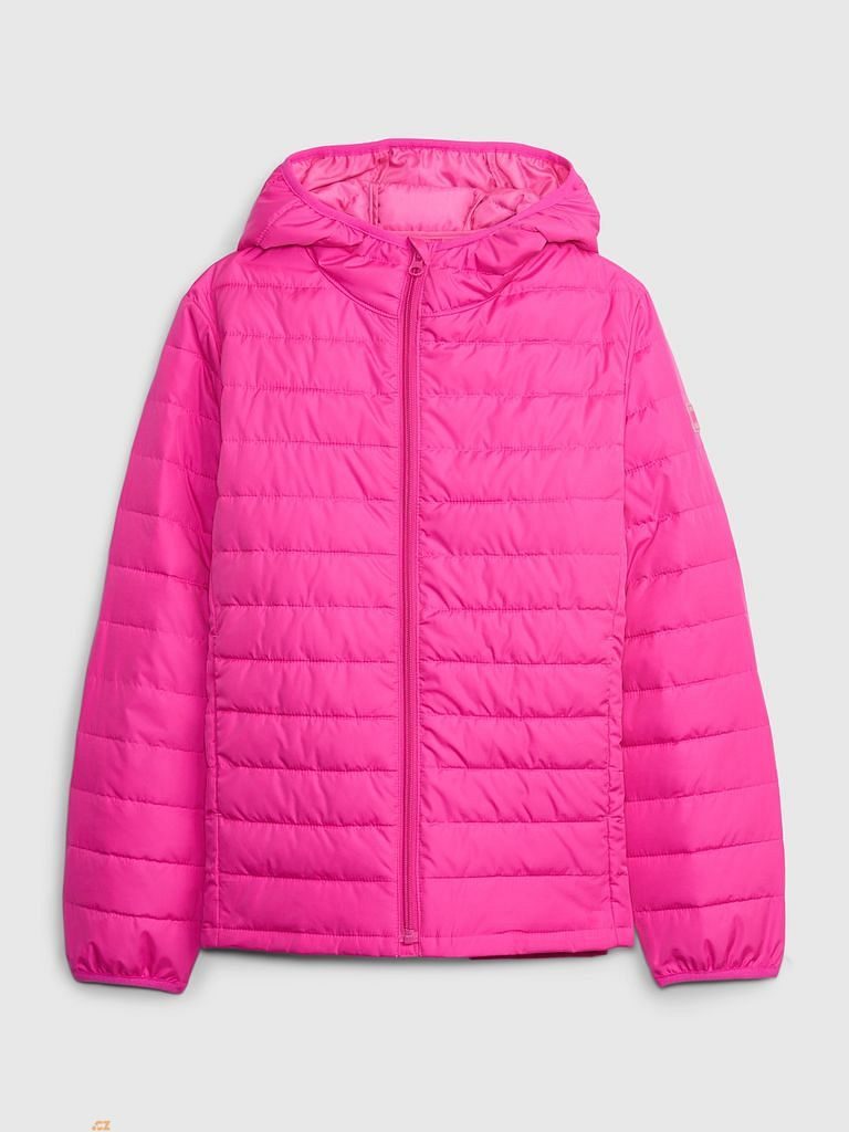 726333-01 Dětská prošívaná bunda s kapucí Růžová - Dětská zimní bunda - GAP  - 1 399 Kč