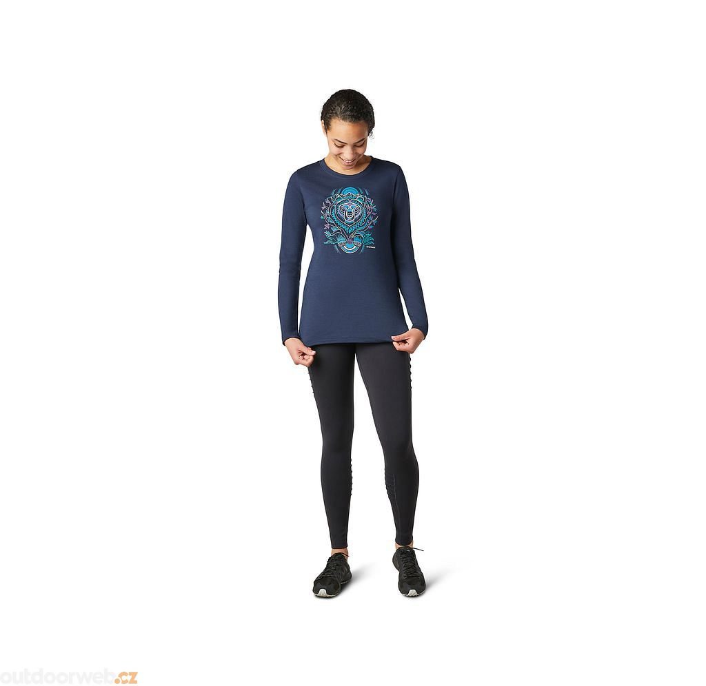  W MERINO SPORT 150 AUTUMN SUN LS GRAPH TEE deep