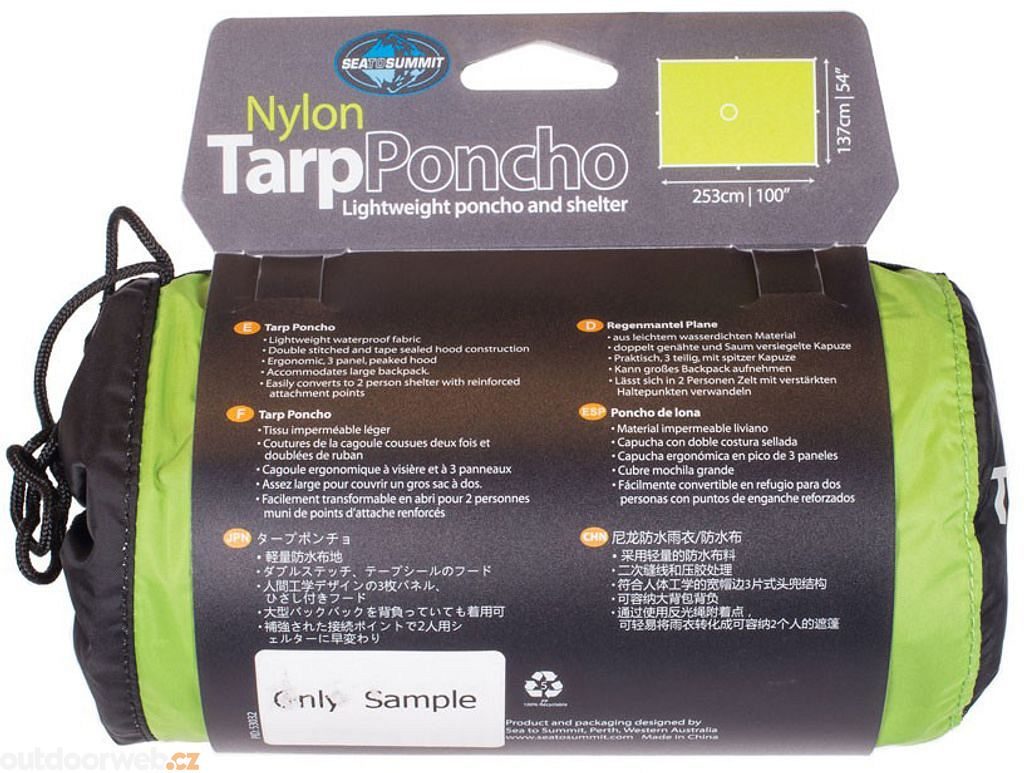Nylon 70D Tarp Poncho Green - raincoat poncho - SEA TO SUMMIT - 61.74 €