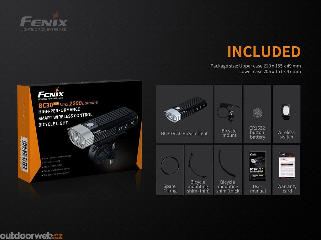 BC30 V2.0 - Rechargeable Cycle Light - FENIX - 101.71 €