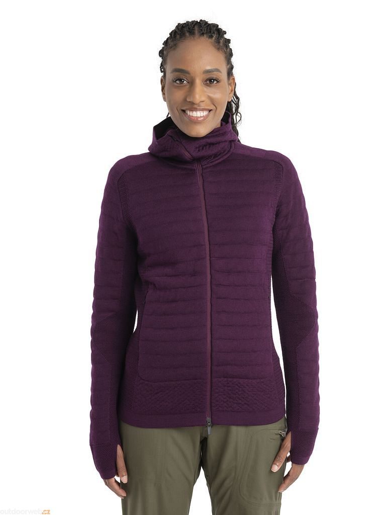 Outdoorweb.eu Mer Tencel ZoneKnit LS Zip Hoodie NIGHTSHADE