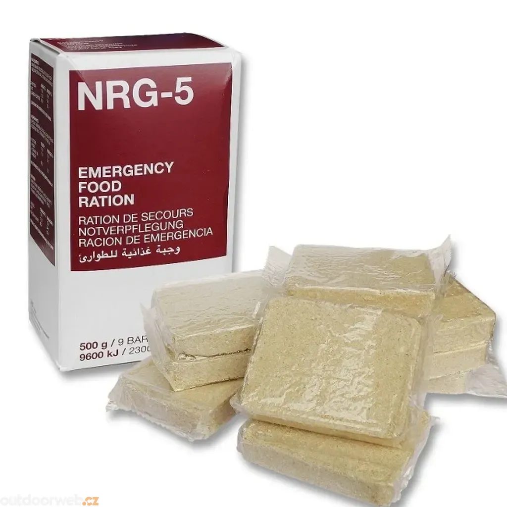 Ration de survie urgence NRG-5 ZERO 500g (9 barres) sans lactose sans  gluten - Achat vente pas cher Surplus militaire