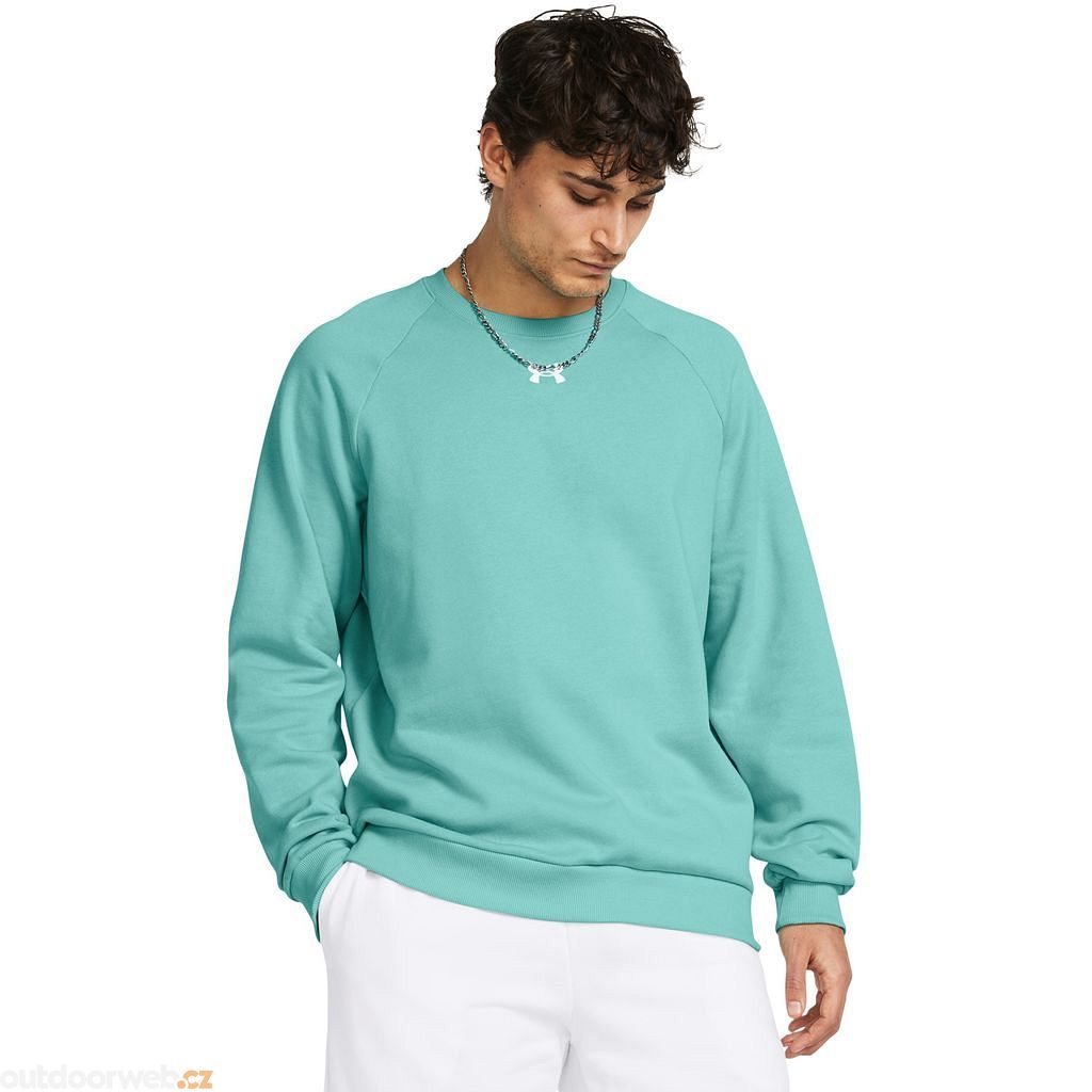  Rival Fleece Crew, Radial Turquoise / White - Men's  training hoodie - UNDER ARMOUR - 47.23 € - outdoorové oblečení a vybavení  shop