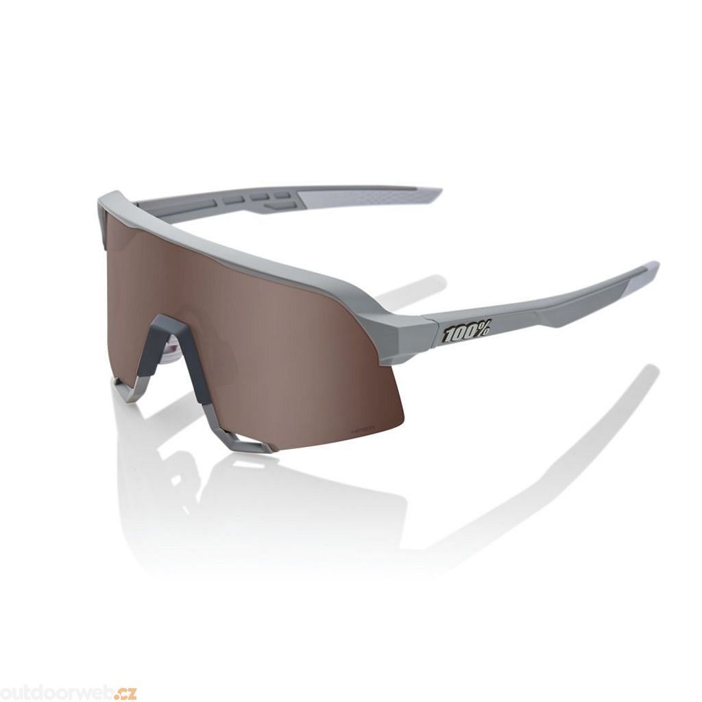 S3, Soft Tact Stone Grey - HiPER Crimson Silver Mirror Lens - sluneční brýle  - 100% - 180.73 €