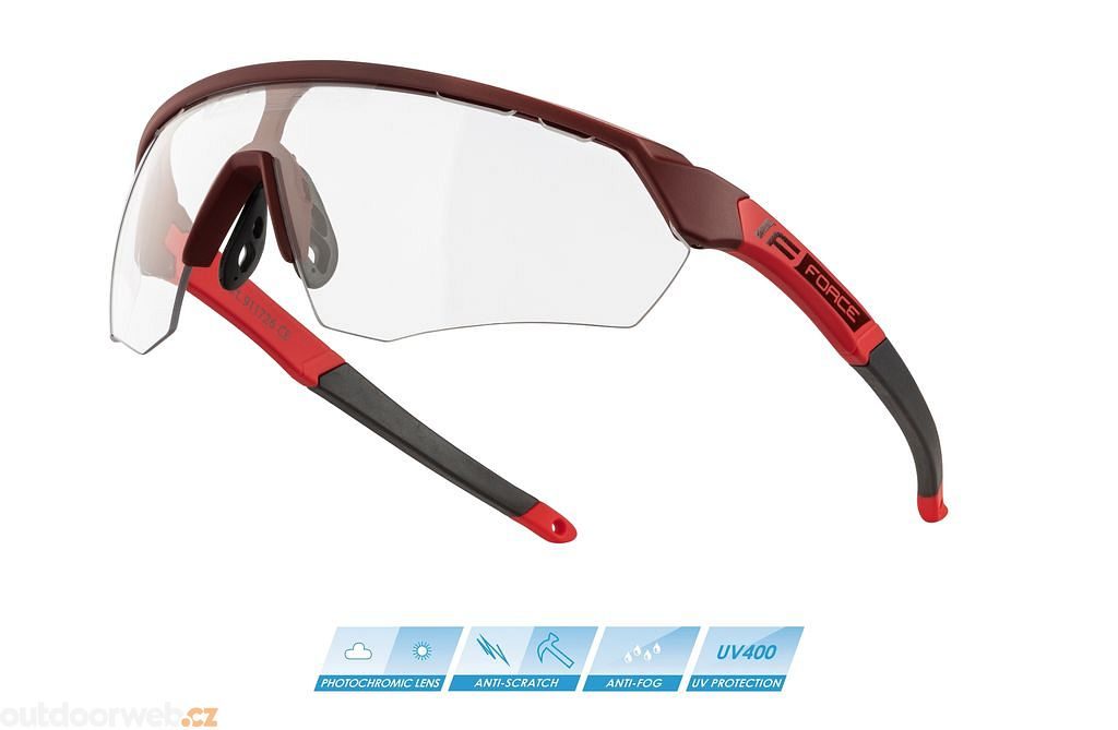 Outdoorweb.cz - ENIGMA červené, fotochromatické sklo - brýle  fotochromatické - FORCE - 1 699 Kč - outdoorové oblečení a vybavení shop