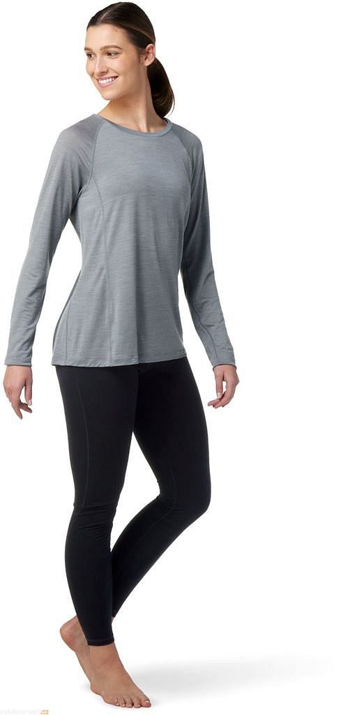  W MERINO SPORT ULTRALITE LONG SLEEVE, light gray heather -  women's t-shirt - SMARTWOOL - 53.70 € - outdoorové oblečení a vybavení shop