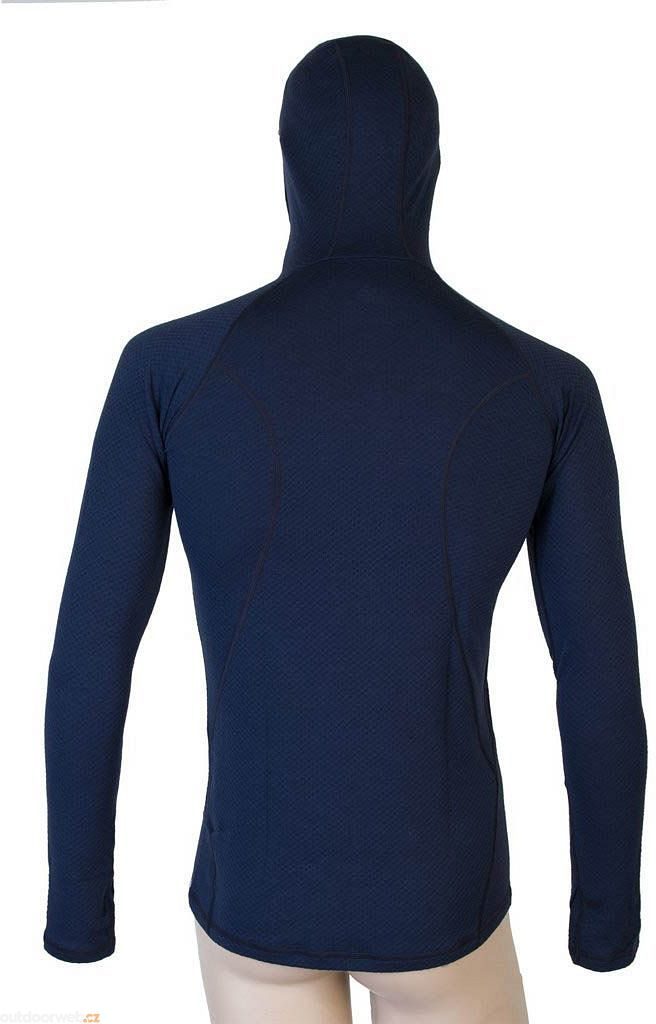 MERINO DF pánské triko dl. rukáv s kapucí, deep blue - pánské funkční triko  s kapucí - SENSOR - 1 319 Kč