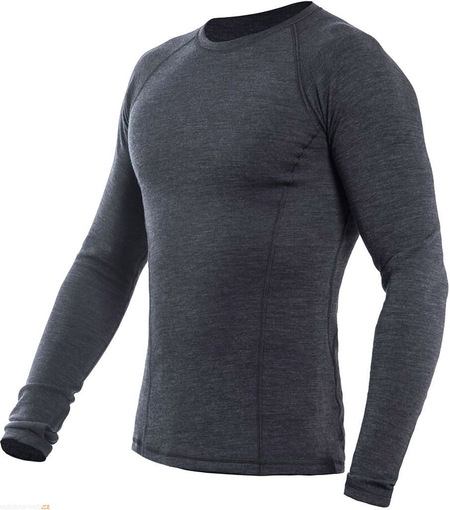 MERINO BOLD pánské triko dl.rukáv anthracite gray - Men's functional merino  shirt - SENSOR - 87.65 €