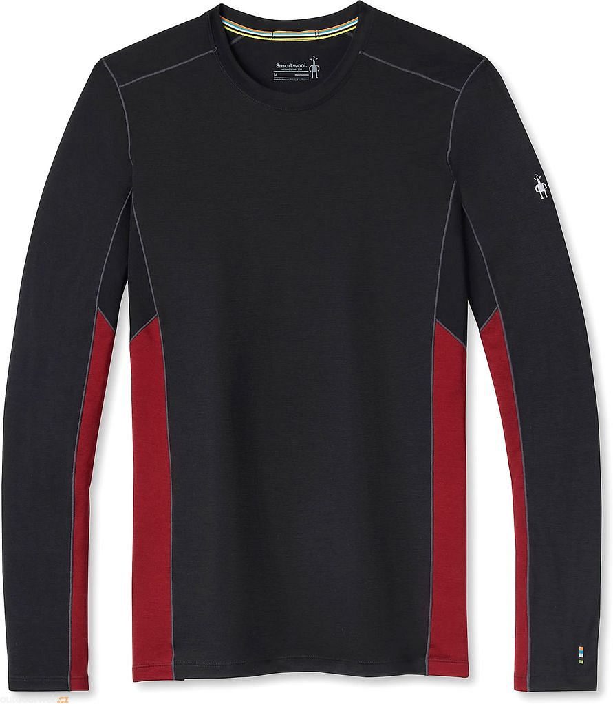  M MERINO SPORT 150ONG SLEEVE CREW tbtn red h black - tričko  pánské - SMARTWOOL - 64.78 € - outdoorové oblečení a vybavení shop
