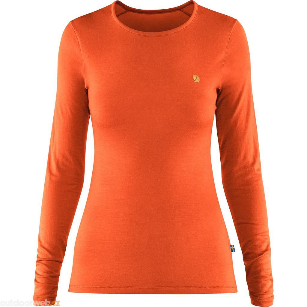Bergtagen Thinwool LS W Hokkaido Orange - merino tričko dámské - FJÄLLRÄVEN  - 105.48 €
