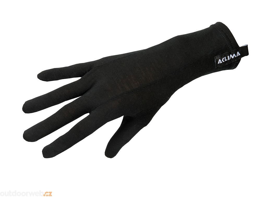 LightWool Liner Gloves, Unisex Jet Black
