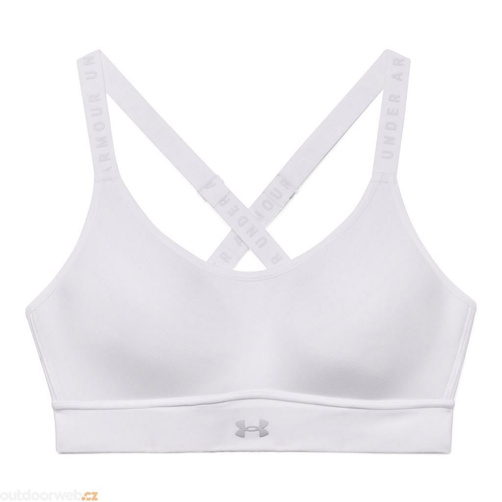  UA Infinity Mid Covered, White - sports bra