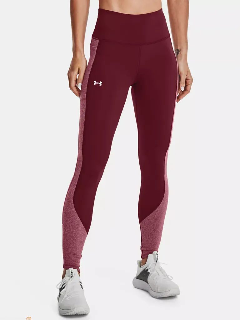 Under Armour Womens Coldgear Blocked Leggings - Red