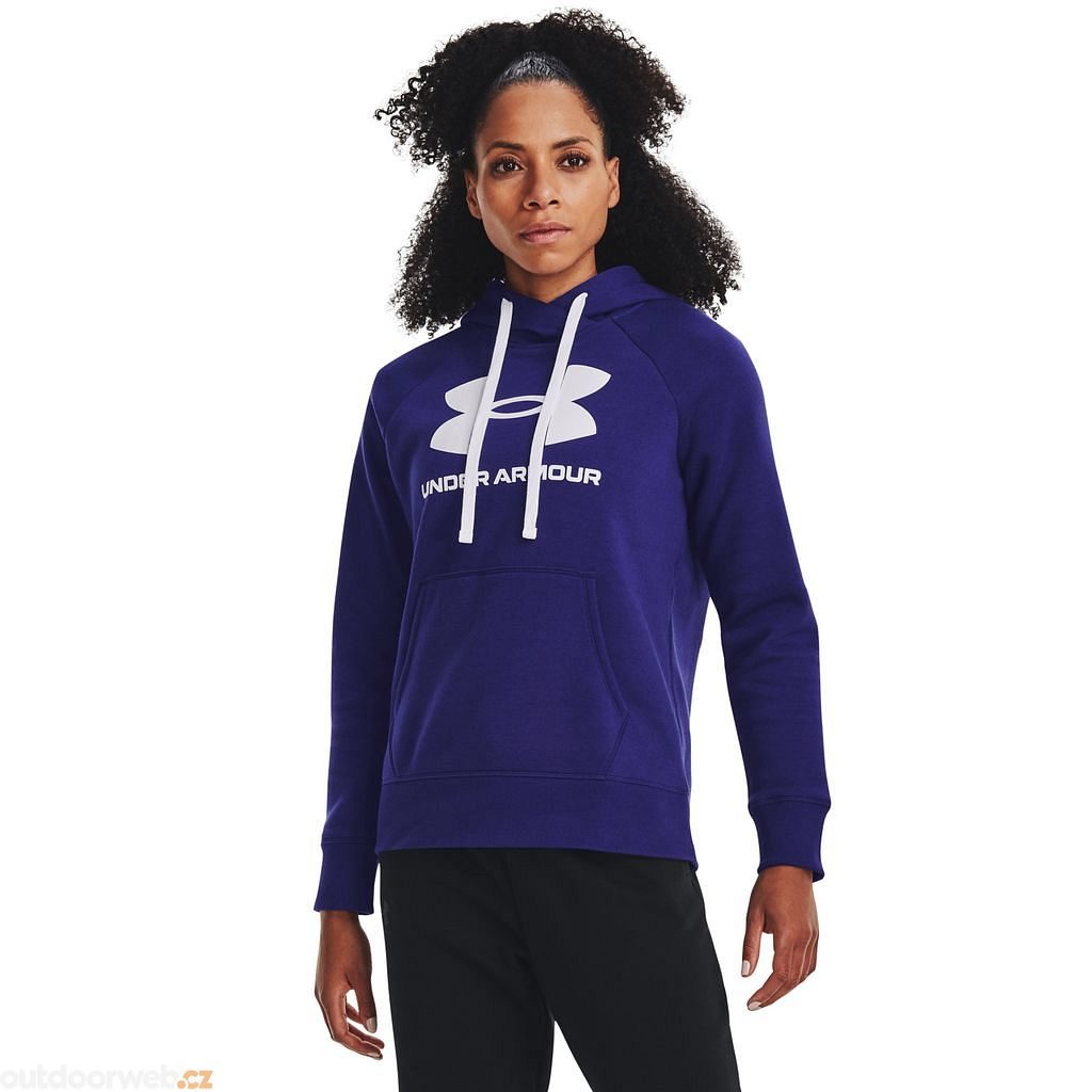  Rival Fleece Logo Hoodie, Blue - women's sweatshirt - UNDER  ARMOUR - 44.22 € - outdoorové oblečení a vybavení shop