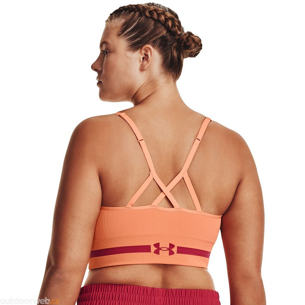 UA Seamless Low Long Bra, Orange - sports bra - UNDER ARMOUR  - 33.16 € - outdoorové oblečení a vybavení shop