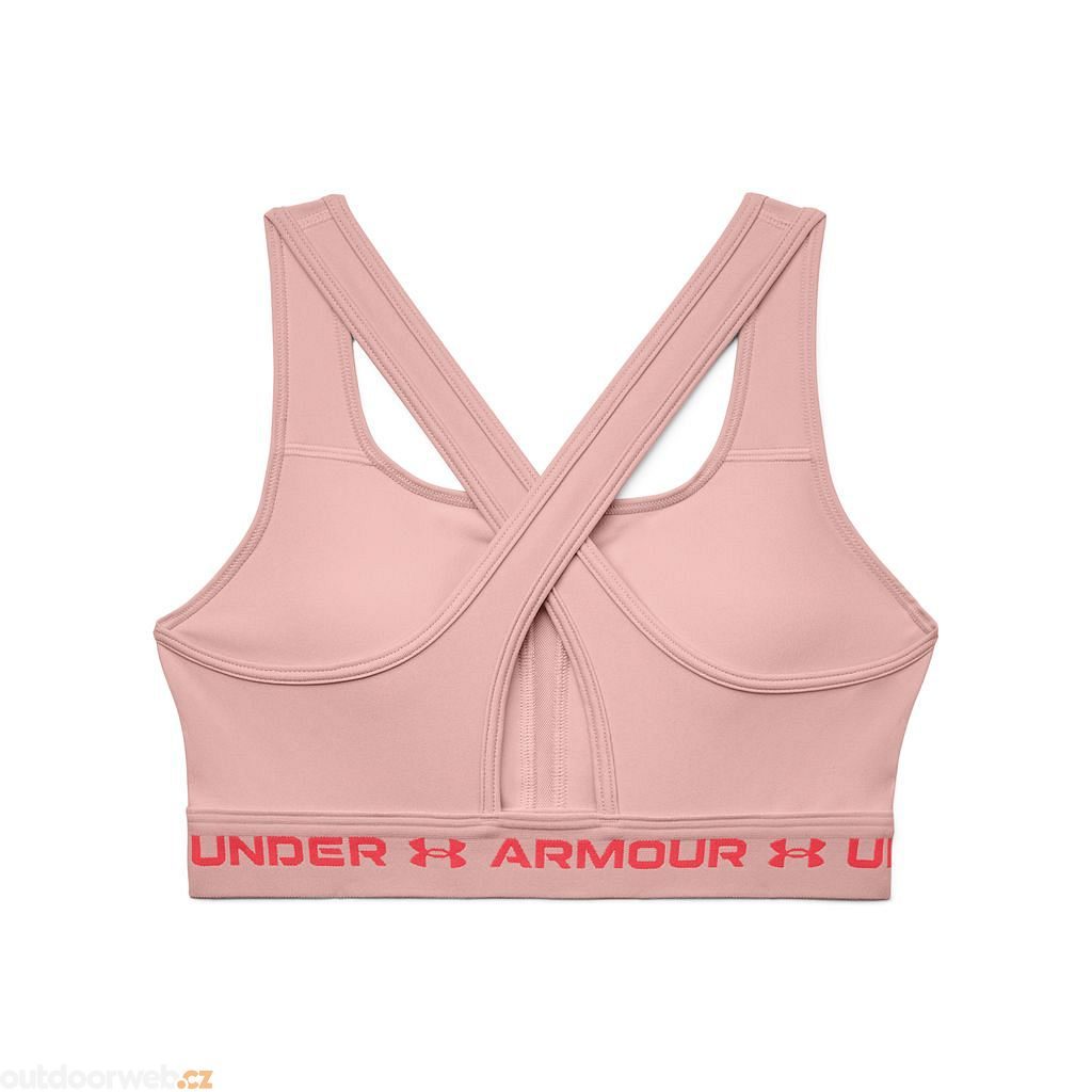  UA Crossback Mid Hthr, Pink - sports bra - UNDER