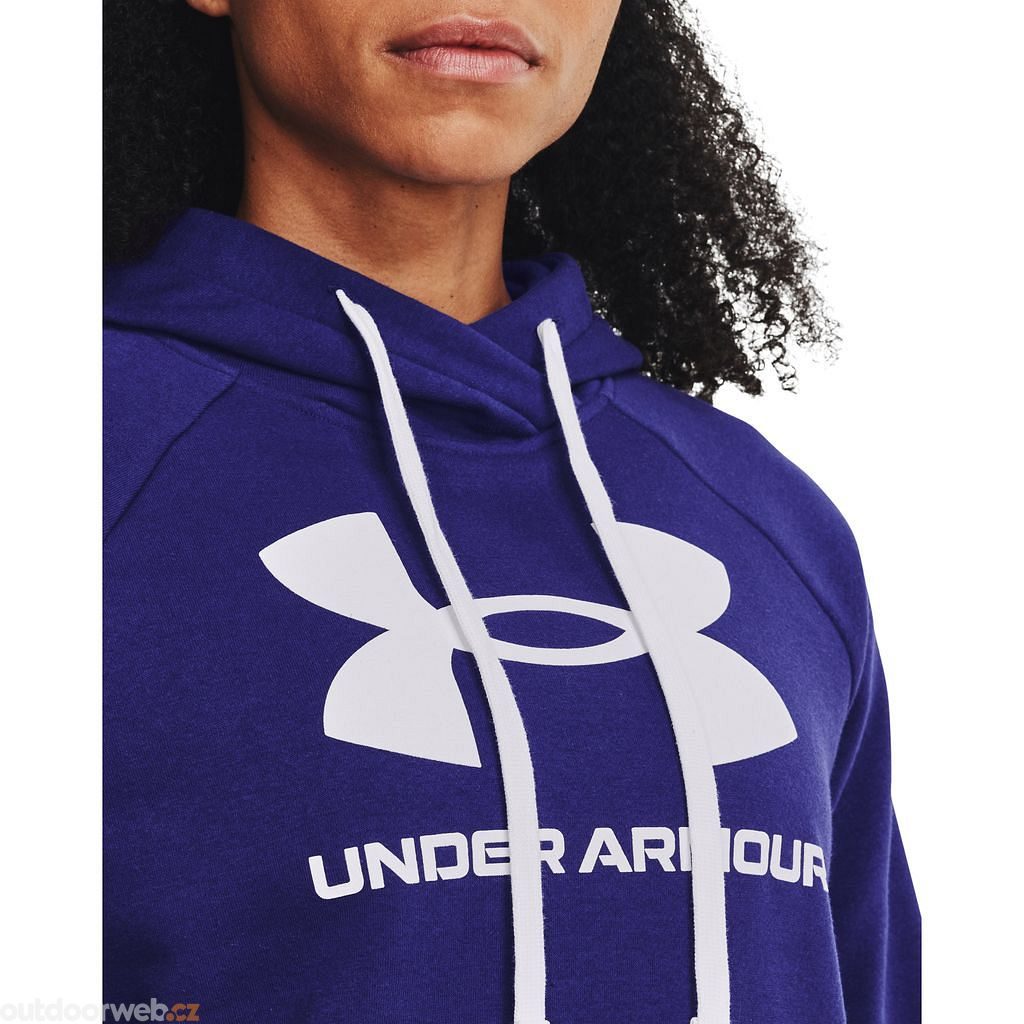  Rival Fleece Logo Hoodie, Blue - women's sweatshirt - UNDER  ARMOUR - 44.22 € - outdoorové oblečení a vybavení shop