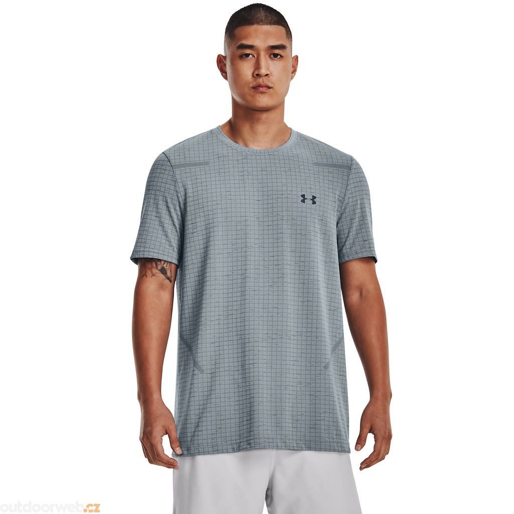  UA Seamless Grid SS, Blue - men's short sleeve t-shirt - UNDER  ARMOUR - 35.91 € - outdoorové oblečení a vybavení shop