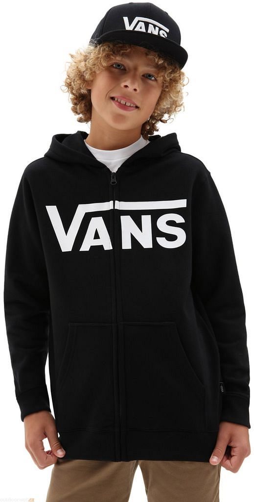 VANS CLASSIC ZIP HOODIE II BOYS black-white - boys sweatshirt - VANS -  45.47 €