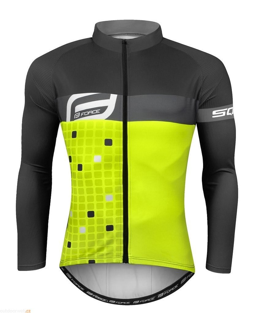 Outdoorweb.cz - SQUARE dlouhý rukáv fluo-šedý - cyklistický dres - FORCE -  764 Kč - outdoorové oblečení a vybavení shop