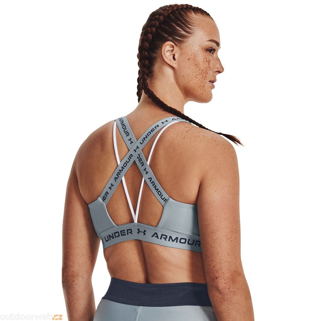  UA Crossback Low, Blue/grey - sports bra - UNDER ARMOUR -  27.57 € - outdoorové oblečení a vybavení shop