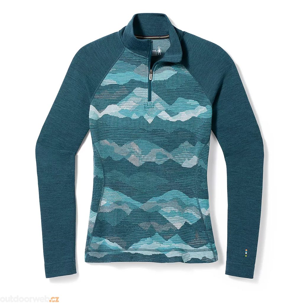  W CLASSIC THERMAL MERINO BL 1/4 ZIP twilight blue mtn scape  - women's functional shirt - SMARTWOOL - 69.11 € - outdoorové oblečení a  vybavení shop