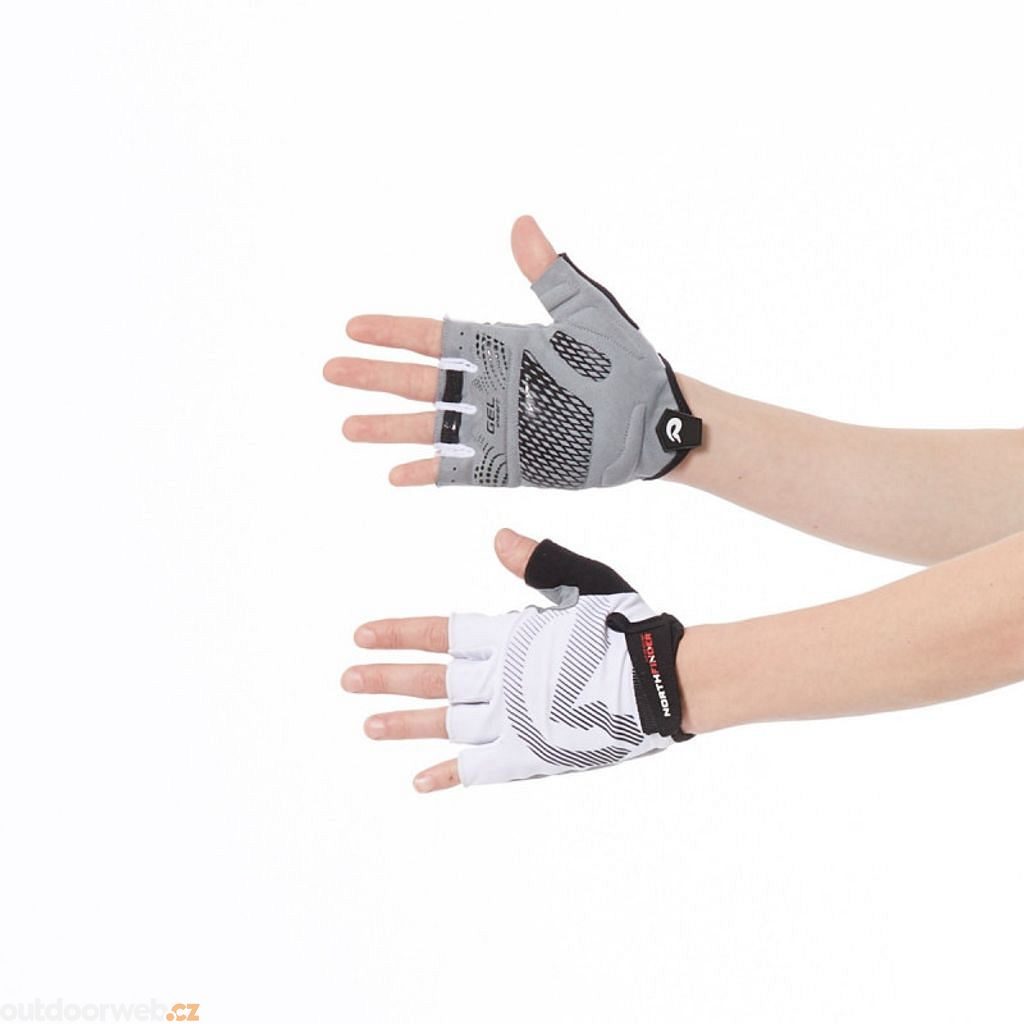 MISSHORT, black white - dámské rukavice Hi-tech cyklistické s gelovou  výplní - NORTHFINDER - cyklistické rukavice - Cyklistika - 359 Kč