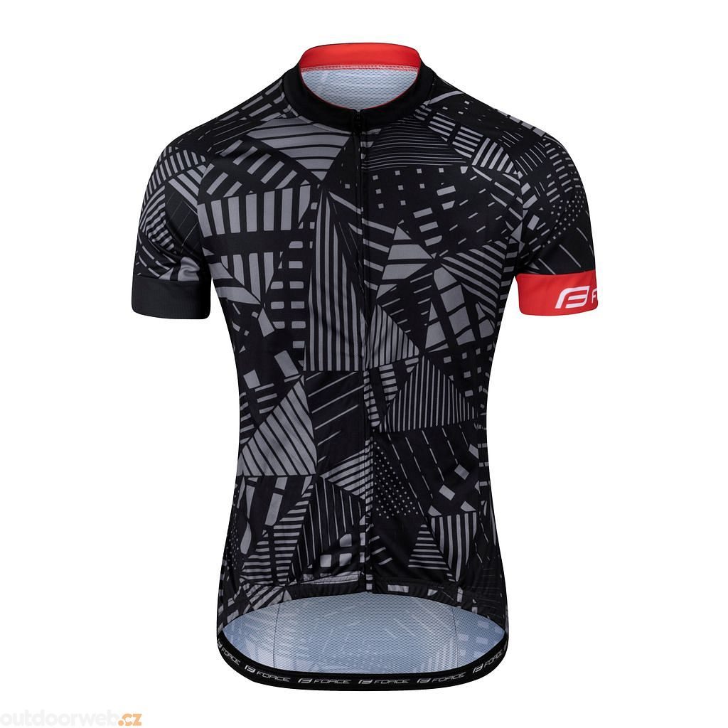 SHARD short sleeve, black and grey - men's cycling jersey - FORCE - 24.12 €