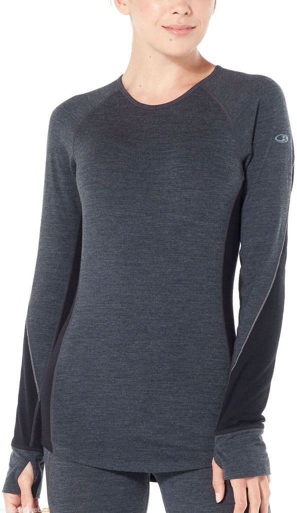 W 260 Zone LS Crewe JET HTHR BLACK functional shirt for women