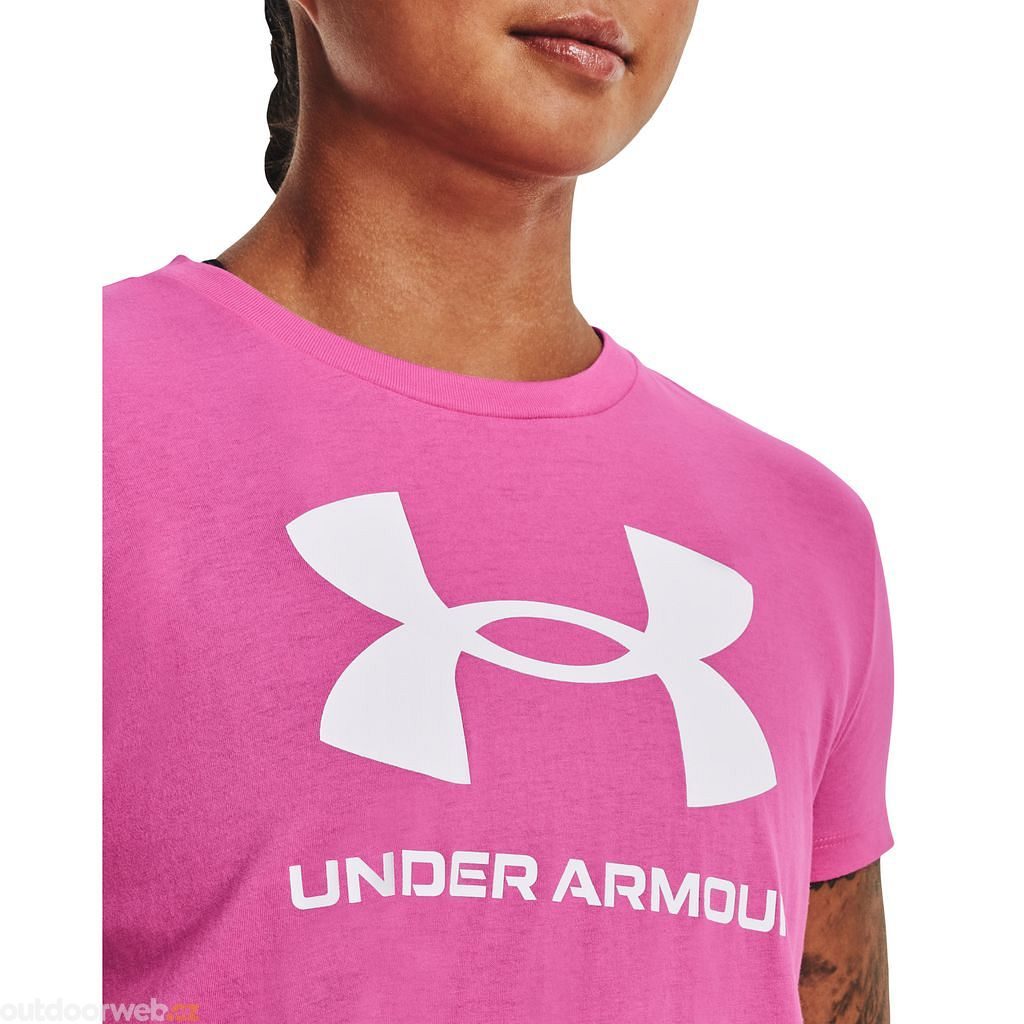  UA SPORTSTYLE LOGO SS, Pink - T-shirt short sleeve ladies -  UNDER ARMOUR - 19.20 € - outdoorové oblečení a vybavení shop