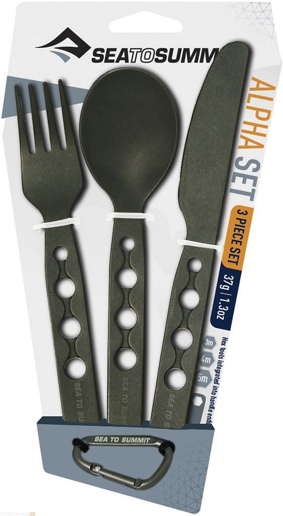 Alpha set (Knife, Fork, Spoon) - příbor alpha set nůž,vidlička a lžíce -  SEA TO SUMMIT - 398 Kč
