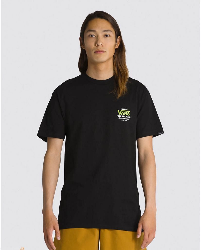 MN HOLDER ST CLASSIC, BLACK/LIME GREEN - men's t-shirt - VANS - 30.88 €
