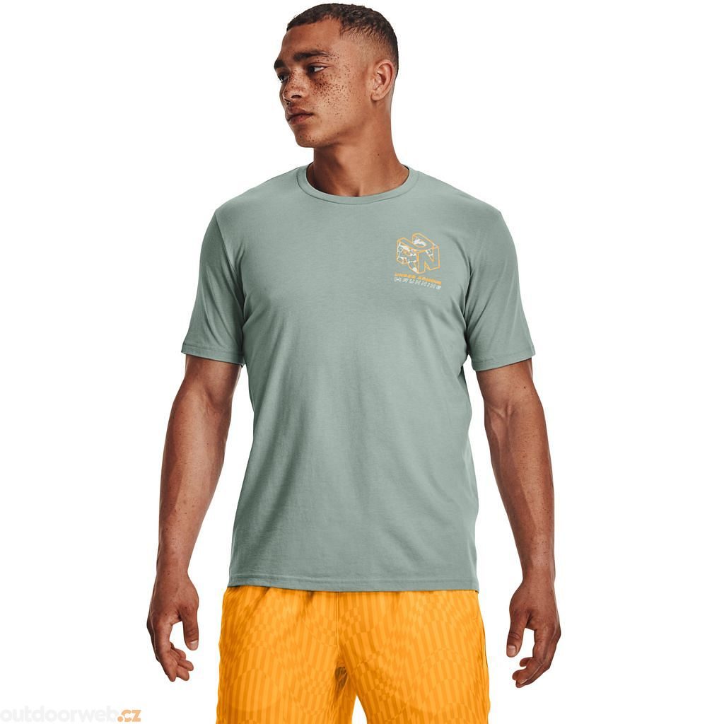 UA RUN GRADIENT GRID SS, Gray - men's short sleeve running shirt - UNDER  ARMOUR - 26.29 €
