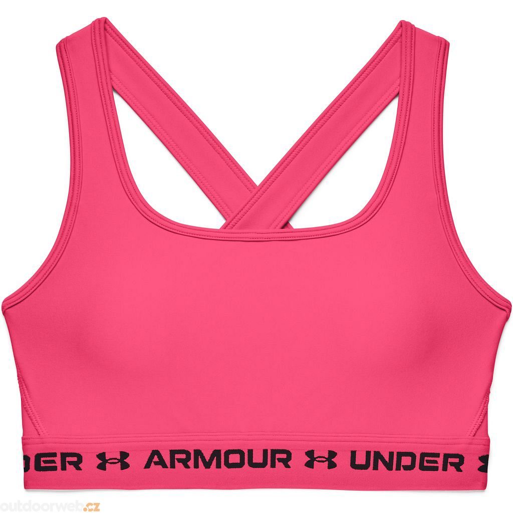  UA Crossback Mid Bra, Pink/black - sports bra - UNDER ARMOUR  - 27.62 € - outdoorové oblečení a vybavení shop