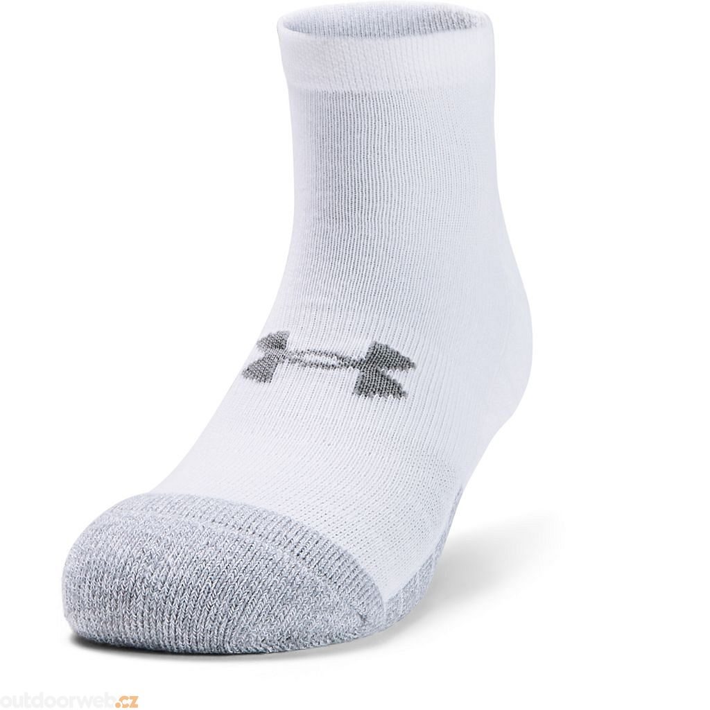  UA Heatgear Locut, White - low socks - UNDER