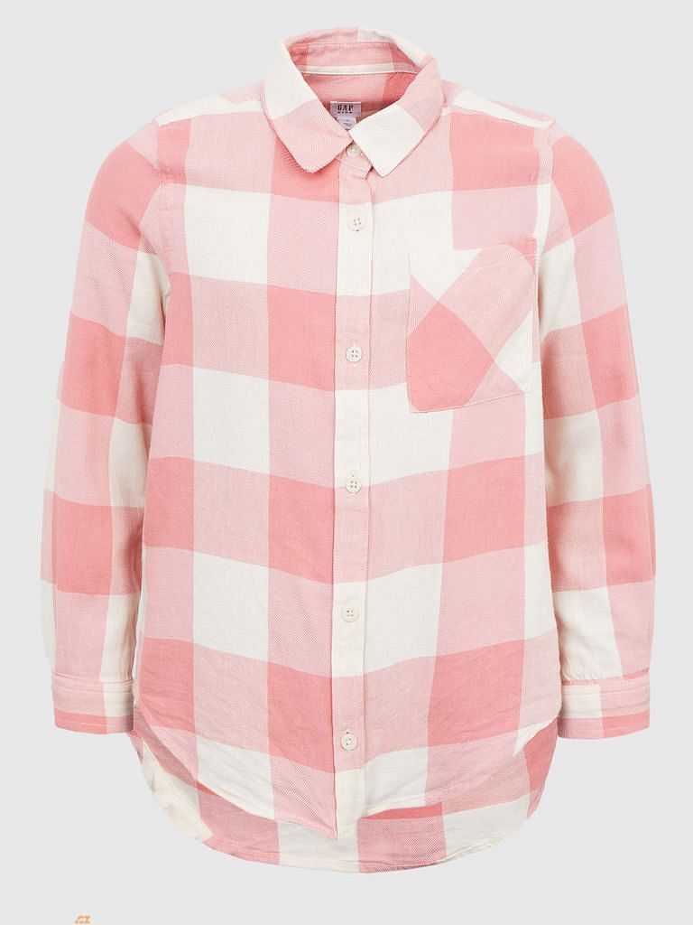 414279-00 Dětská flanelová košile Růžová - Dětská flanelová košile - GAP -  699 Kč