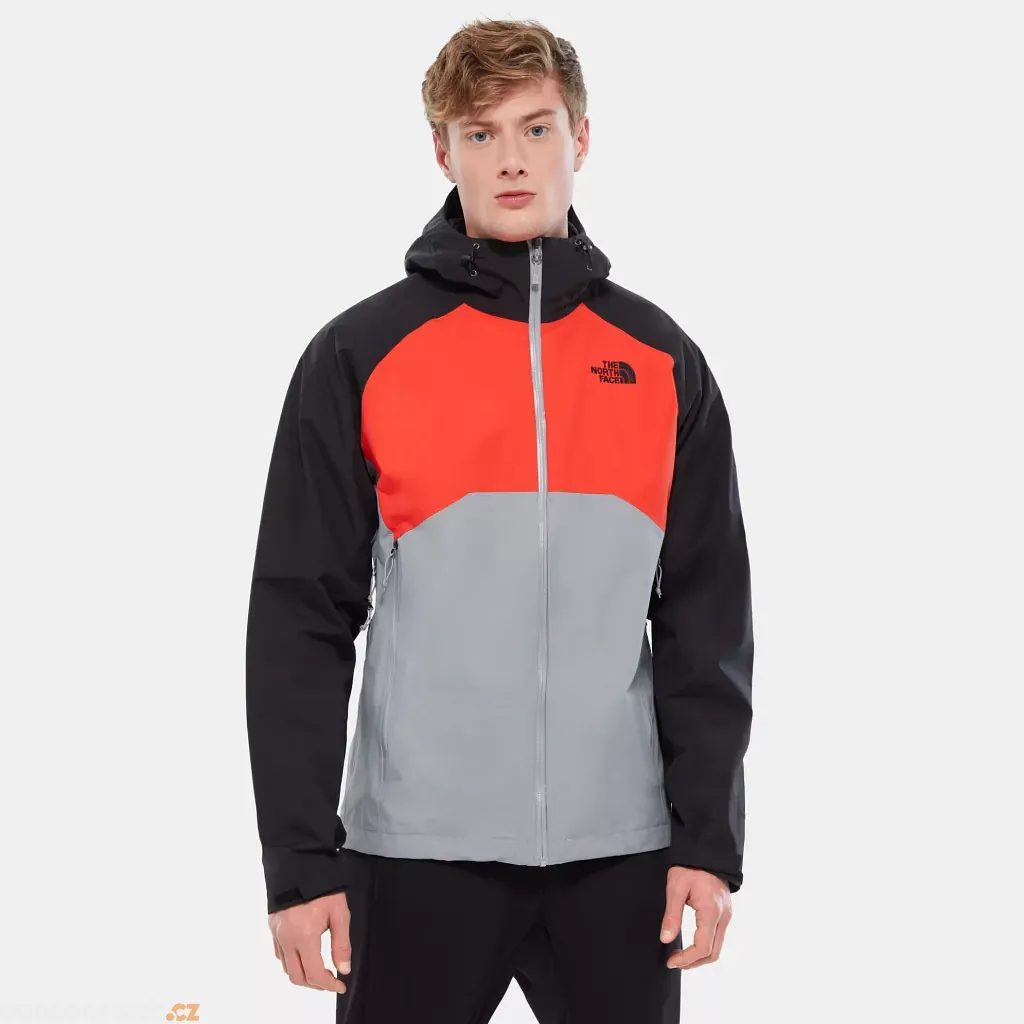 M STRATOS JACKET MID GAME/FIERY RED/TNF BLK - waterproof jacket - THE NORTH  FACE - 81.68 €