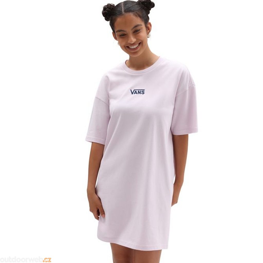 WM CENTER VEE TEE DRESS, LAVENDER FOG - women's t-shirt - VANS - 24.11 €