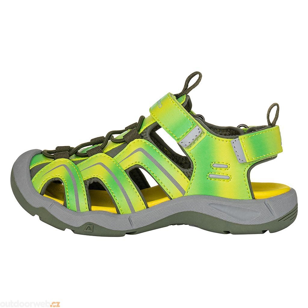 ANGUSO neon green - Children's sandals with reflective elements - ALPINE PRO  - 23.44 €