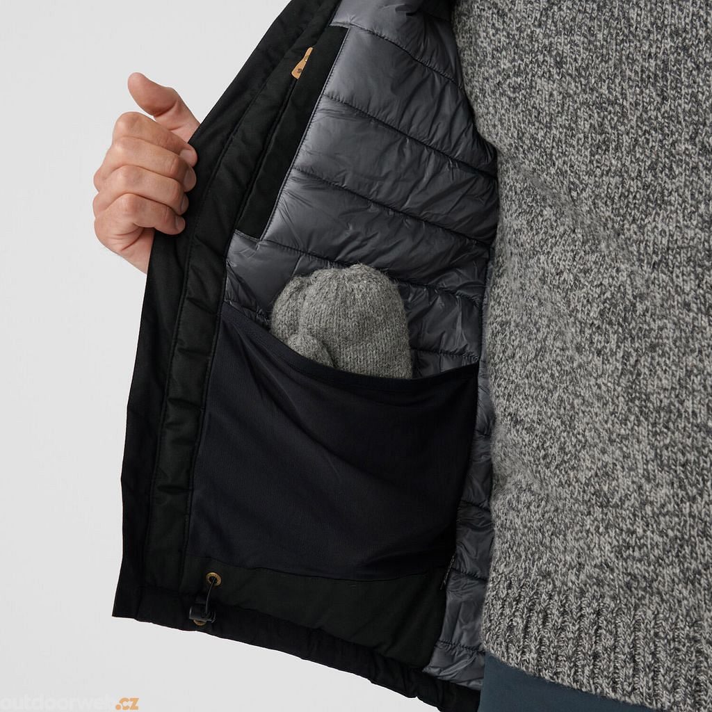Skogsö Padded Jacket M, Black - outdor men's insulated jacket - FJÄLLRÄVEN  - 371.04 € - Outdoorweb.eu - outdoorové oblečení a vybavení