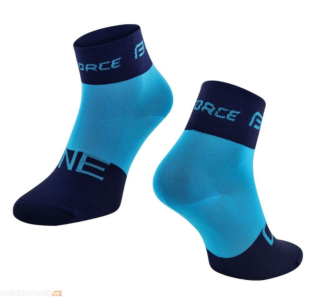 ONE, modré - nízké cyklistické ponožky - FORCE - 135 Kč