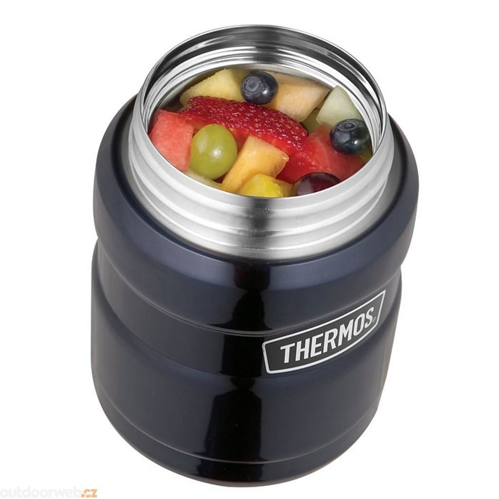  Food thermos with folding spoon and cup 470 ml metallic  grey - Stainless steel vacuum insulated thermos - THERMOS - 32.55 € -  outdoorové oblečení a vybavení shop