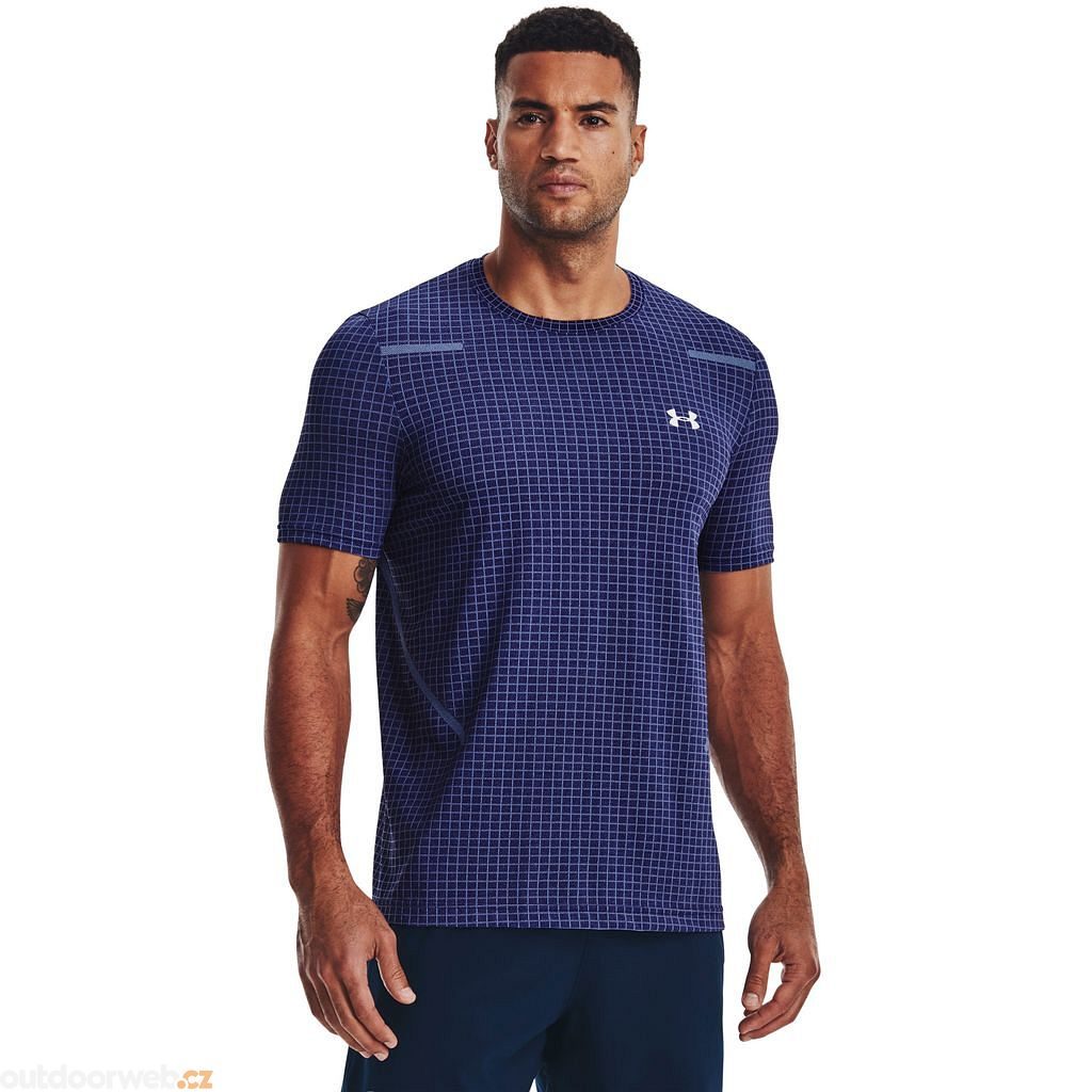UA Seamless Grid SS, Blue - men's short sleeve t-shirt - UNDER ARMOUR -  37.74 €