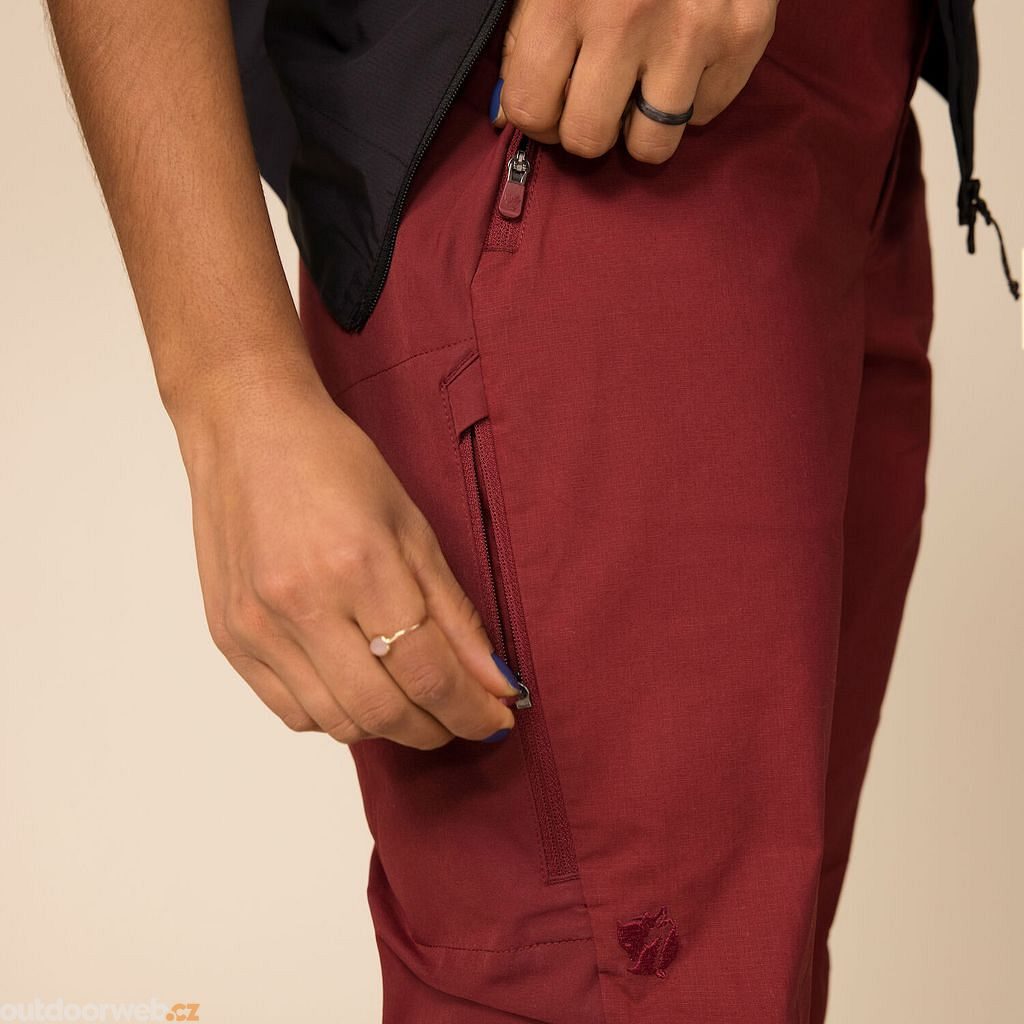Cloth trousers with a stretchy waistband - bordeaux