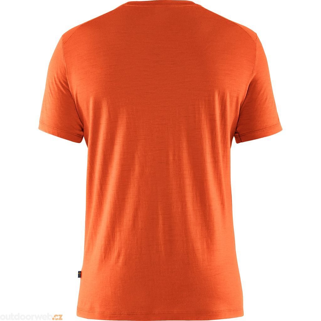  Bergtagen Thinwool SS M, Hokkaido Orange - merino shirt for  men - FJÄLLRÄVEN - 68.26 € - outdoorové oblečení a vybavení shop