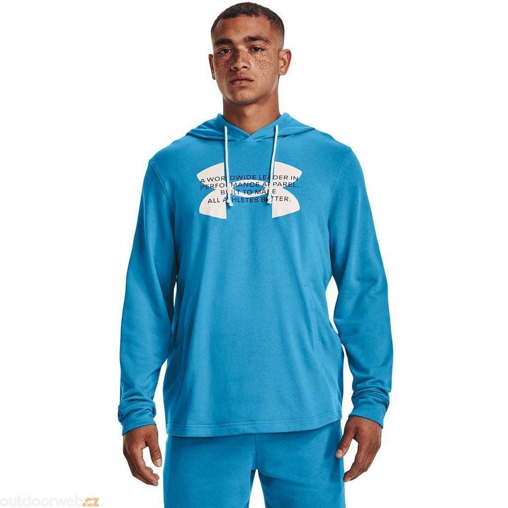 UA Rival Terry Logo Hoodie, Blue - men's sweatshirt - UNDER ARMOUR - 42.98 €