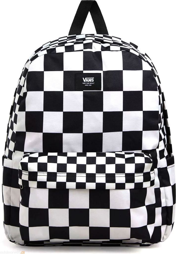 Black and white check backpack best sale