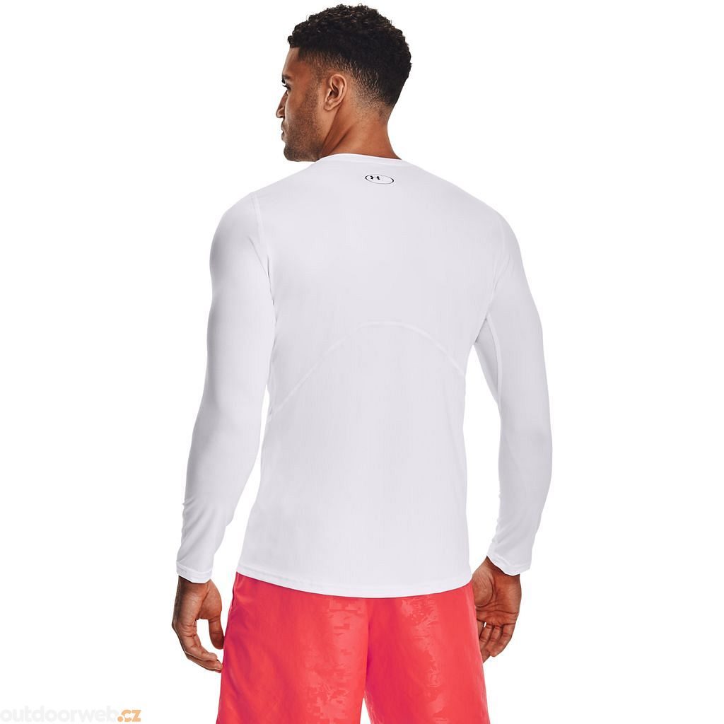 UA HG Armour Fitted LS, White - men's long sleeve t-shirt - UNDER ARMOUR -  31.60 €