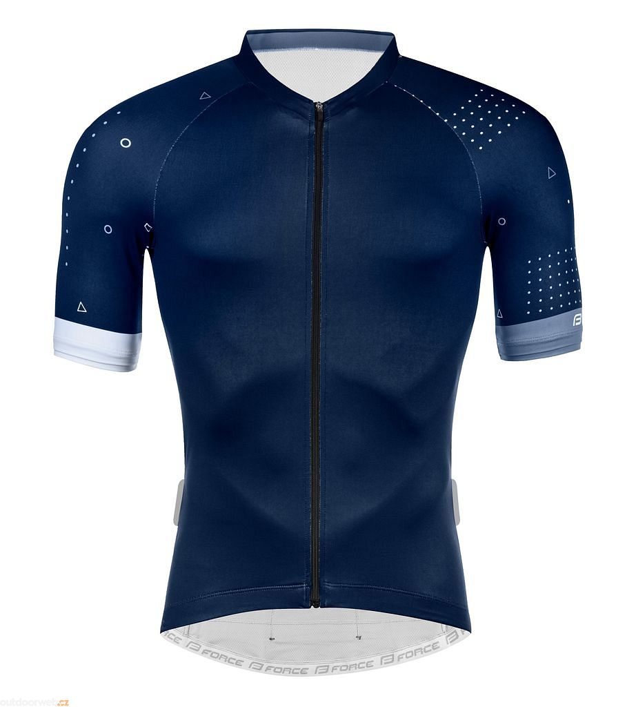 Light Blue Cycling Jersey Mens Short Sleeve