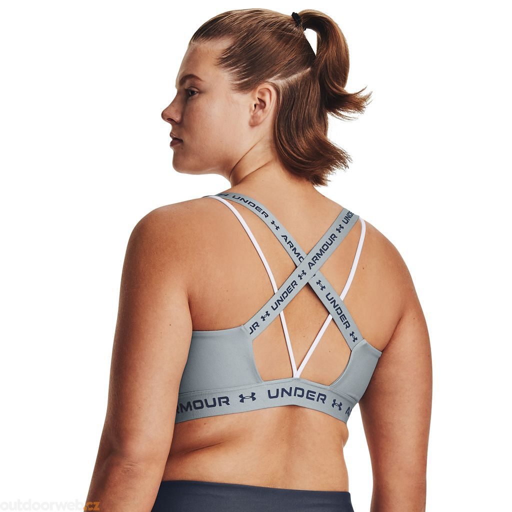  UA Crossback Low, Blue/grey - sports bra - UNDER ARMOUR -  27.57 € - outdoorové oblečení a vybavení shop